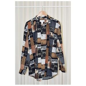 Men's Multicolor Patchwork Shirt